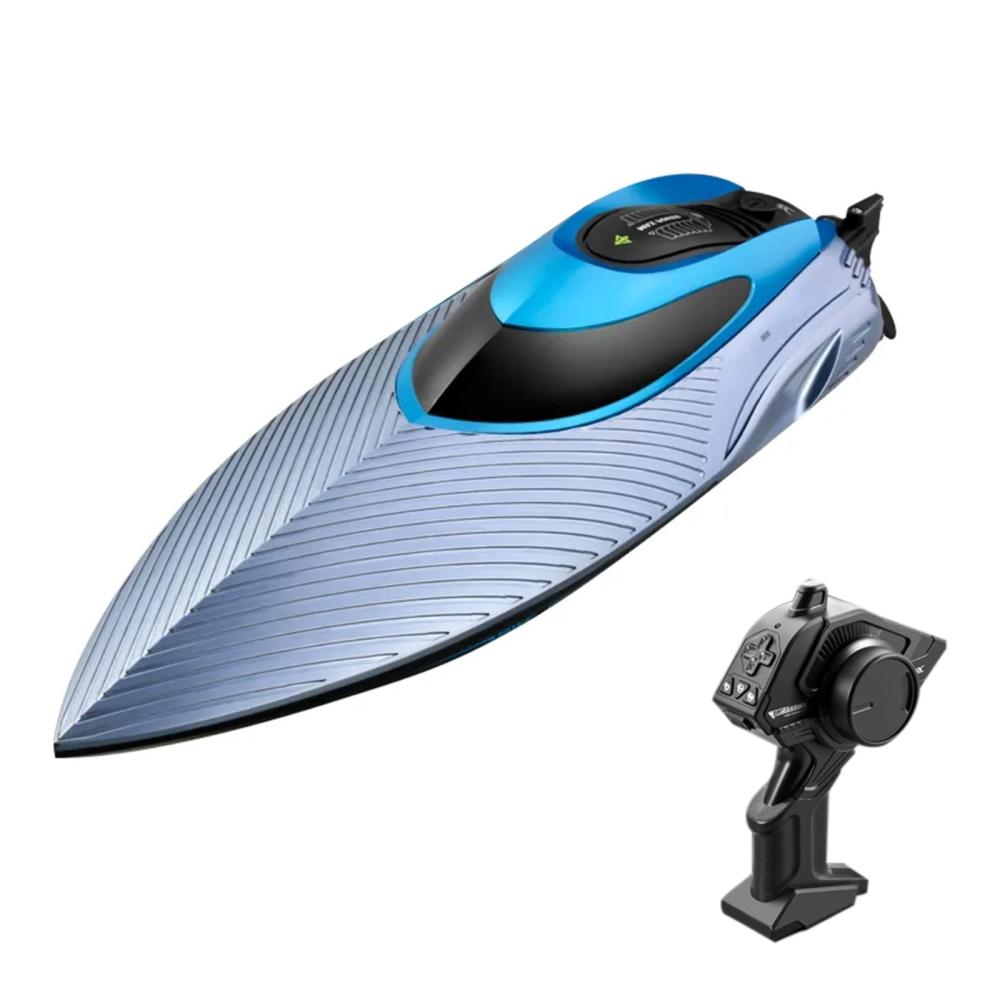 2.4G 45km/h Remote Control Speedboat with Capsize Reset Function LED Light Silver |  Boats Boats Boats