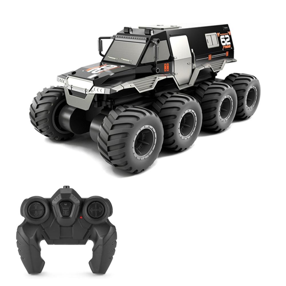 2.4G 8 Wheel Drive Remote Control Armored Vehicle Amphibious Off Road Stunt Truck Toy Black |  Cars Cars Black