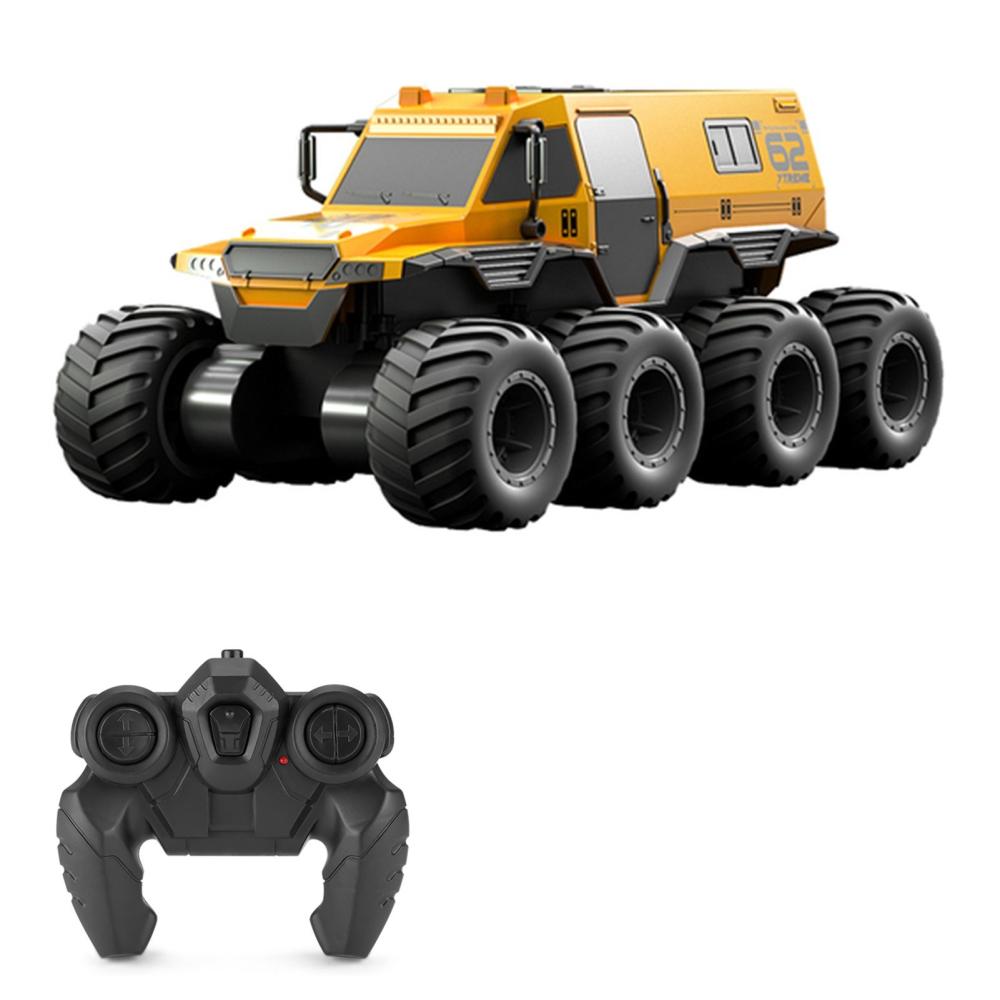 2.4G 8 Wheel Drive Remote Control Armored Vehicle Amphibious Off Road Stunt Truck Toy Yellow |  Cars Cars Cars