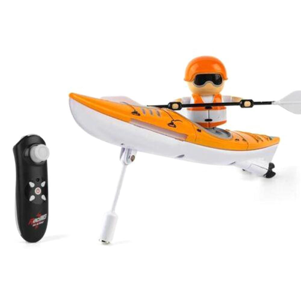 2.4G Remote Control Boat Colorful Paddle Remote Control Rowing with LED Lights Waterproof Ship Underwater Balance Orange |  Boats Boats Boats