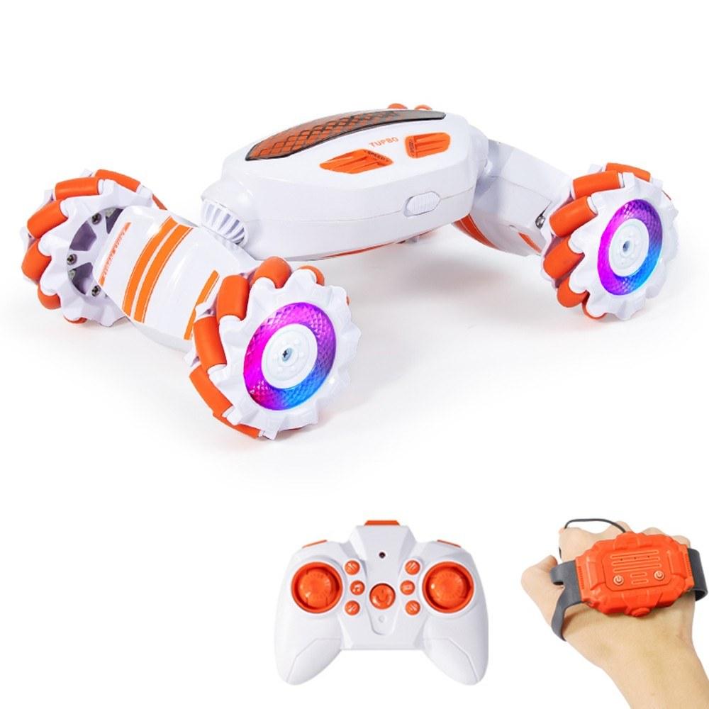 2.4G Remote Control Stunt Car Gesture Sensing Remote Control Car 4WD Toy Car with Lights Music Orange |  Cars Cars Cars