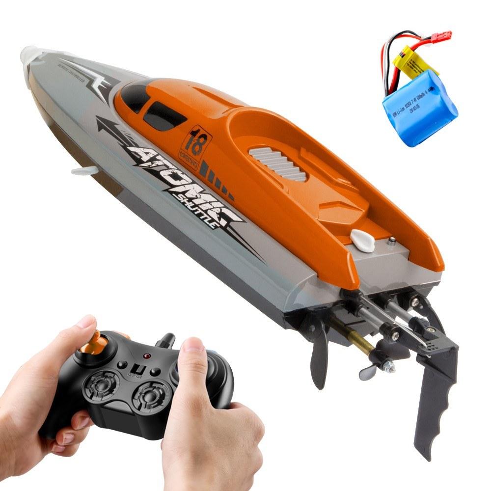 2.4GHz 4 Channel RC Boat Remote Control Boat 30KM/H High Speed IPV7 Waterproof Racing Boat for Kids Adults Orange |  Boats Boats Boats