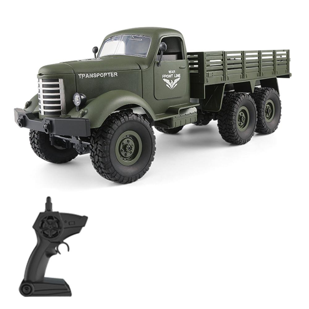 2.4Ghz 6WD Remote Control Car Electric Toy Truck Off Road Remote Control Vehicle with Headlights Army Green |  Cars Cars Army Green