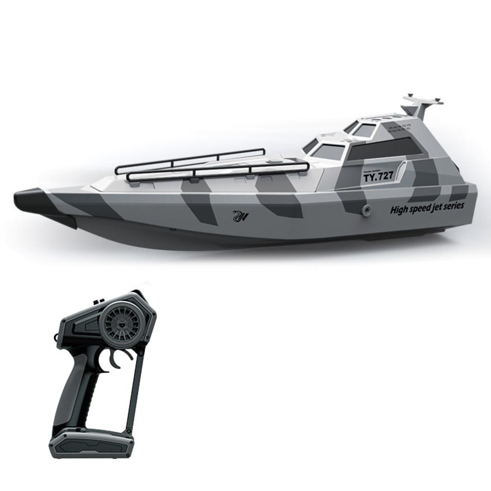 2.4GHz High Speed 30km/h Turbojet Speedboat Remote Control Ship Intelligent Alarm/Capsizing Reset/Precision Waterproofing Grey |  Boats Boats Boats