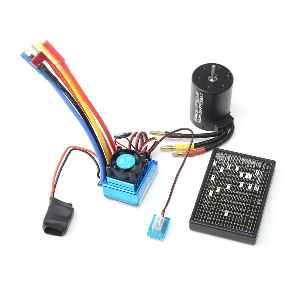 3650 Brushless Motor 3100KV with 120A Brushless ESC Programming Card for 1/8 1/10 RC Car RC Boat Part  |  Car Parts Car Parts Car Parts