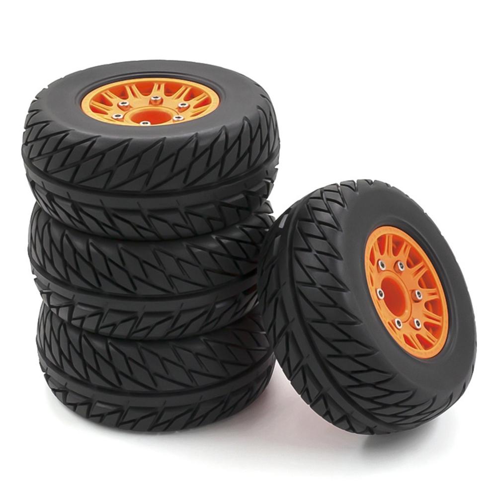 4pcs Remote Control Car Tires Replacements for 12MM 14MM 17MM ARRMA TRX HSP Tamiya HPI Off-road Vehicle Short Truck Orange2 |  Car Parts Car Parts Car Parts