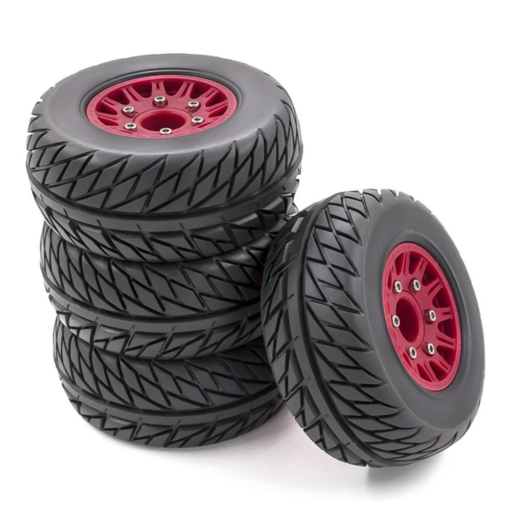 4pcs Remote Control Car Tires Replacements for 12MM 14MM 17MM ARRMA TRX HSP Tamiya HPI Off-road Vehicle Short Truck Red2 |  Car Parts Car Parts Car Parts