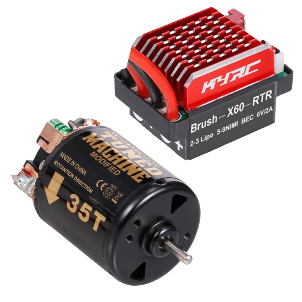 540 Brushed Motor RC Crawler Motor 35T 3-Slot and 60A ESC RC Car ESC Brushed Electric Speed Controller 6V/2A BEC for 1/10 RC Car  |  Car Parts Car Parts Car Parts