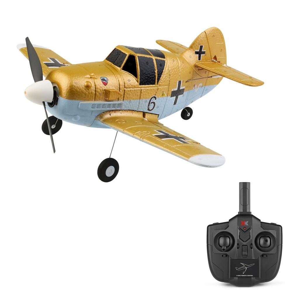 A250 RC Airplane 2.4GHz 4CH RC Plane 6-axis Gyro Gliding Aircraft Flight Toys BF109 Model Yellow |  Airplanes Airplanes Airplanes