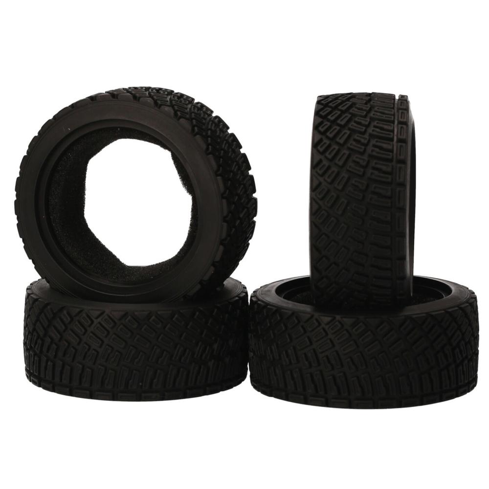 AX-8006 4PCS 65*25MM Rubber Tires for 1/10 Racing Car Compatible with HSP94123 LC PTG-2 Black |  Car Parts Car Parts Black