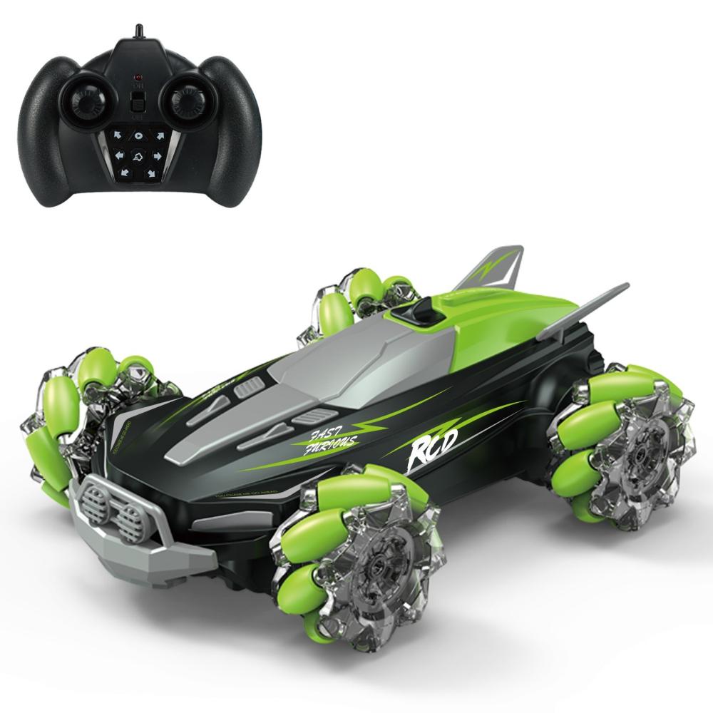 D888 2.4G 4WD RC Stunt Car Remote Control Car 360°Rotation Drift Car with LED Light and Music Green |  Cars Cars Cars