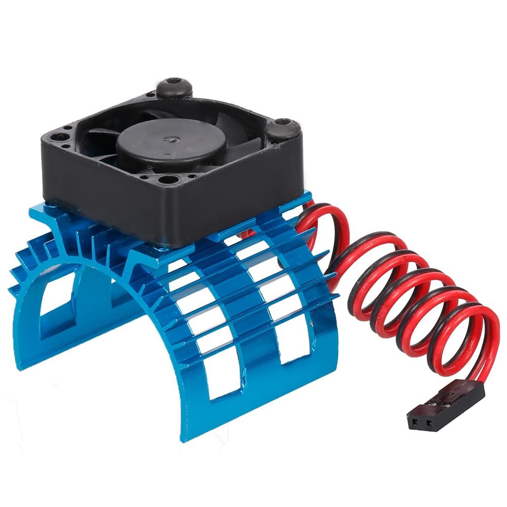 For WLtoys A959-B A979-B 144001 124019 1/12 /14 RC Car Aluminum Alloy Motor Heatsink Cover with Cooling Fan Blue |  Car Parts Car Parts Blue