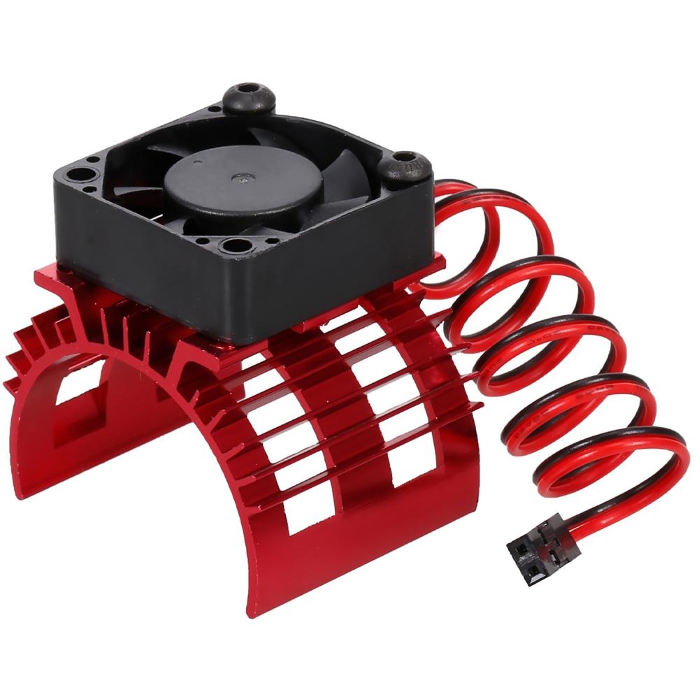 For WLtoys A959-B A979-B 144001 124019 1/12 /14 RC Car Aluminum Alloy Motor Heatsink Cover with Cooling Fan Red |  Car Parts Car Parts Car Parts