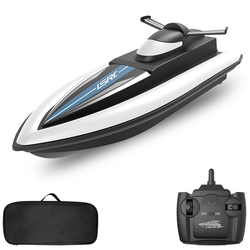 LSRC 2.4GHz RC Race Boat Waterproof Toy with Bag for Lake Pool Sea Gift for Kids Boys Girls Black |  Boats Boats Black