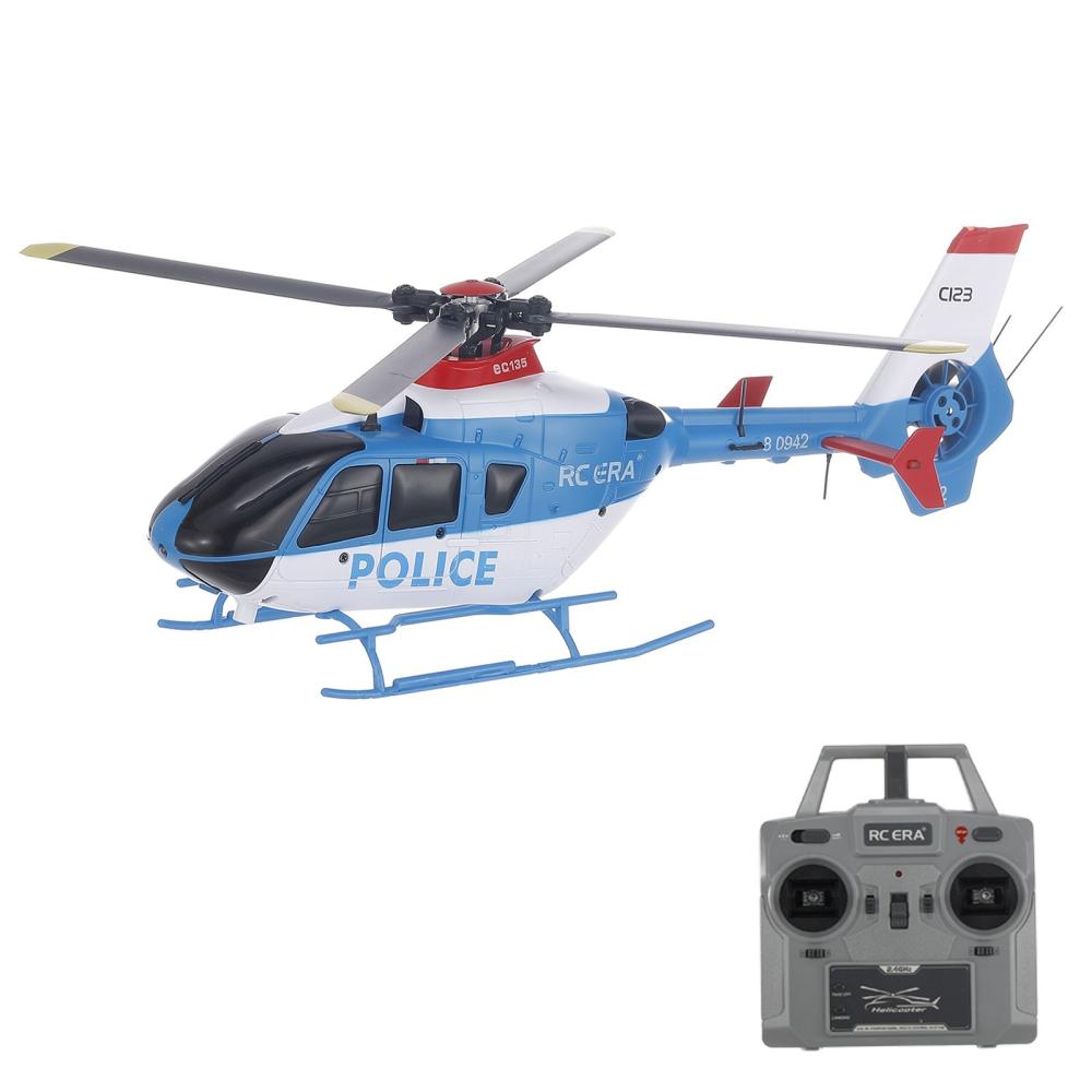 RC ERA C123 2.4G 6CH 6-Axis Gyro Remote Control Helicopter 1:36 EC135 Optical Flow Localization Altitude Hold Remote Control Helicopter RTF Blue |  Helicopters Helicopters Blue