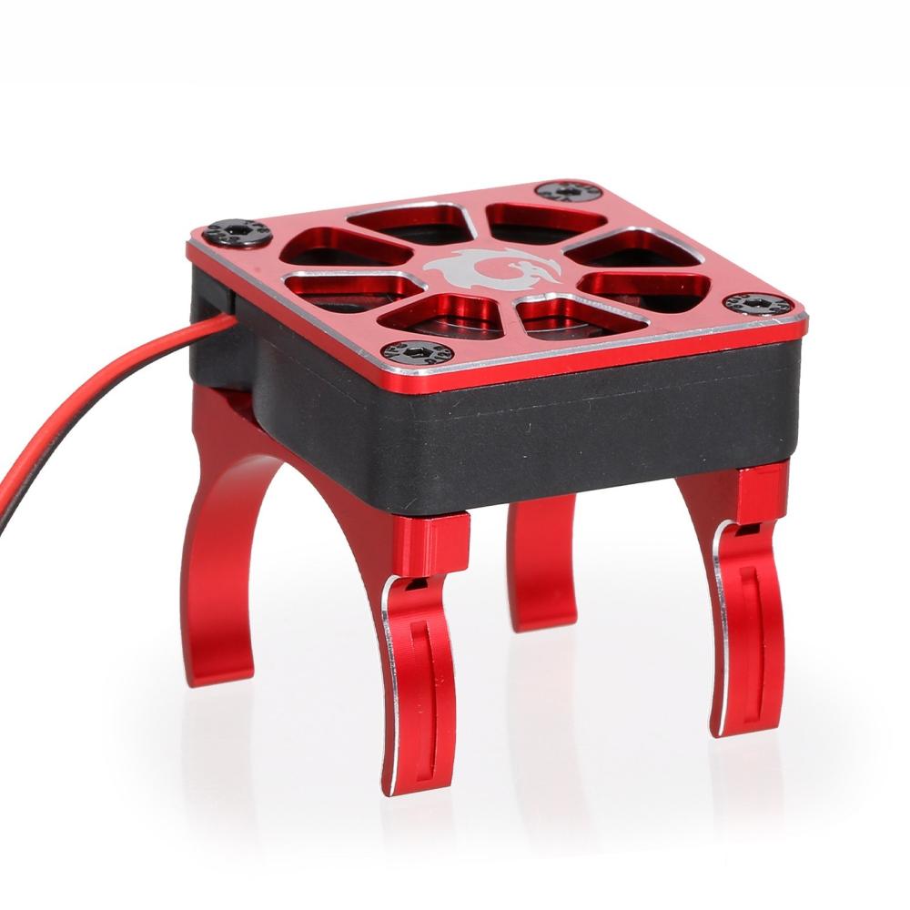 RC Motor Heatsink Cooling Fan with 2 Clamps & Adapter Cable for 540 550 Series Brushed Motor Red |  Car Parts Car Parts Car Parts