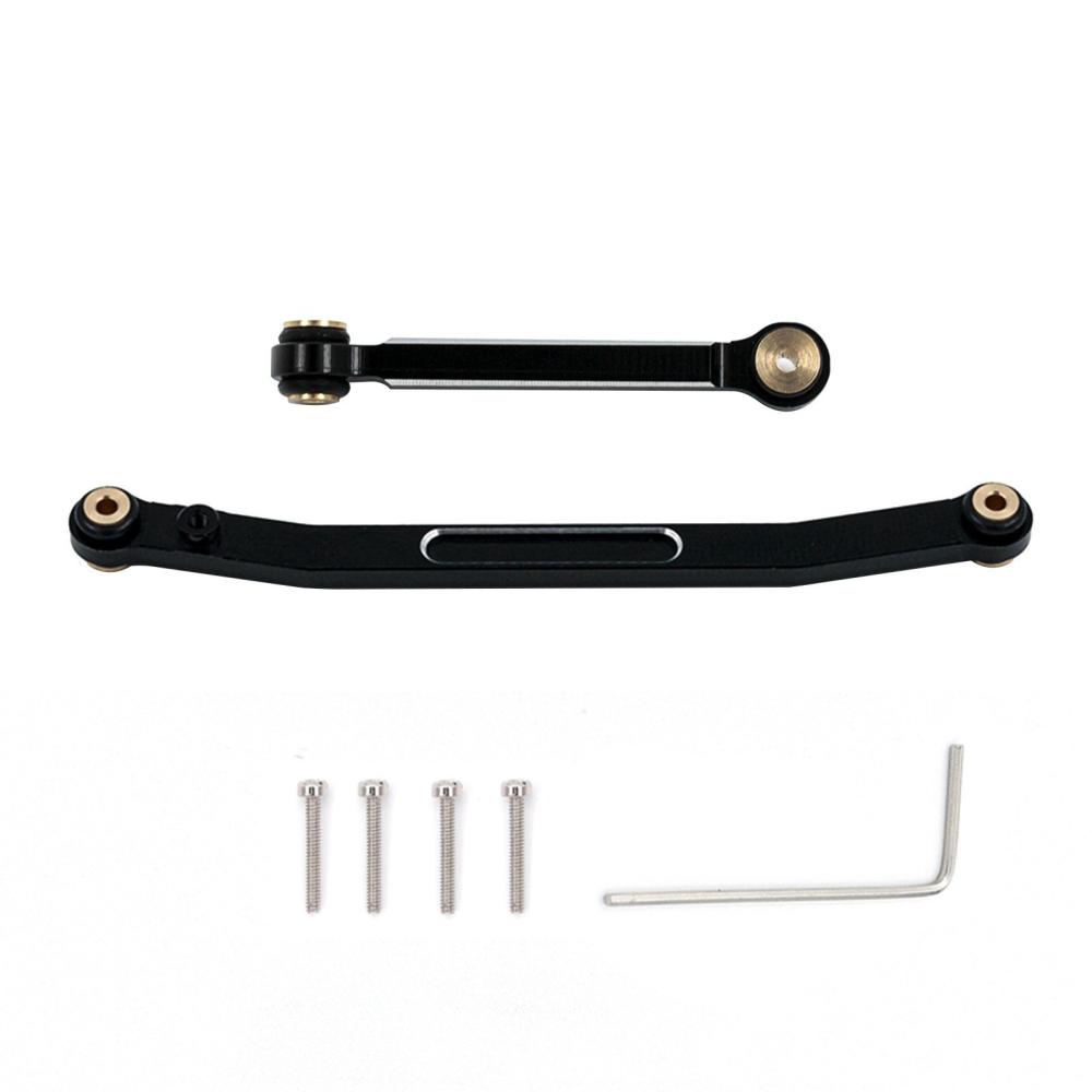 Steering Links Aluminum Alloy Steering Linkage Set Compatible with 1/24 Axial SCX24 90081 AXI00005 C10 AXI00006 AXI00002 RC Car Black |  Car Parts Car Parts Black