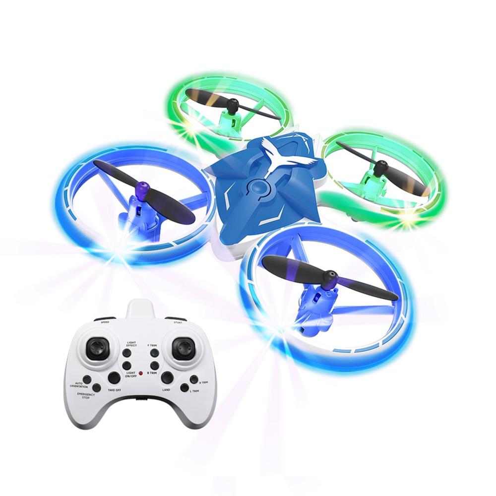 T22 Mini Drone RC Quadcopter with Function Auto Hover LED Breathing Light One-key Take-off and Landing Blue |  Quadcopter Quadcopter Blue