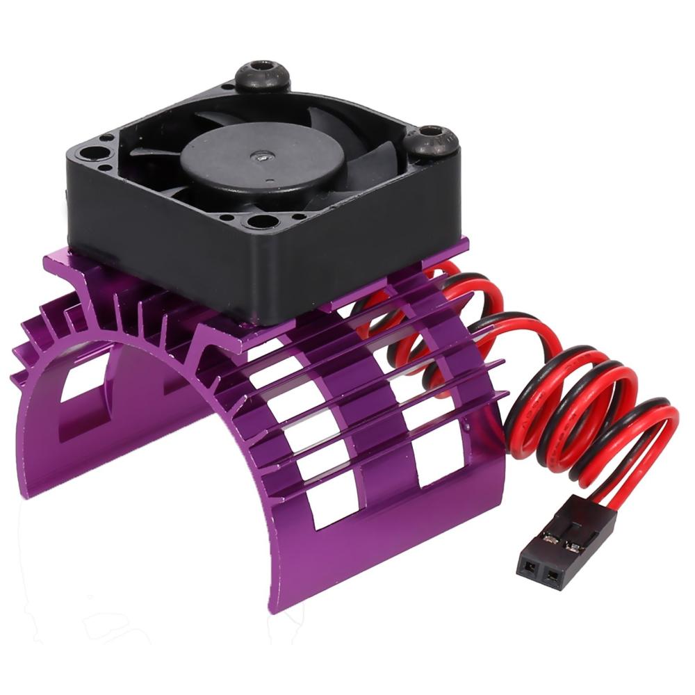 For WLtoys A959-B A979-B 144001 124019 1/12 /14 RC Car Aluminum Alloy Motor Heatsink Cover with Cooling Fan Purple |  Car Parts Car Parts Car Parts