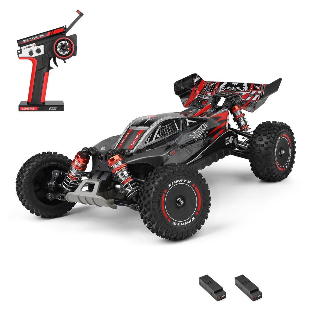 124010 Remote Control Car 1/12 2.4GHz 55KM/H High Speed Off Road Car 4WD Vehicle Gifts for Kids Adults 2 Battery Black |  Cars Cars Black