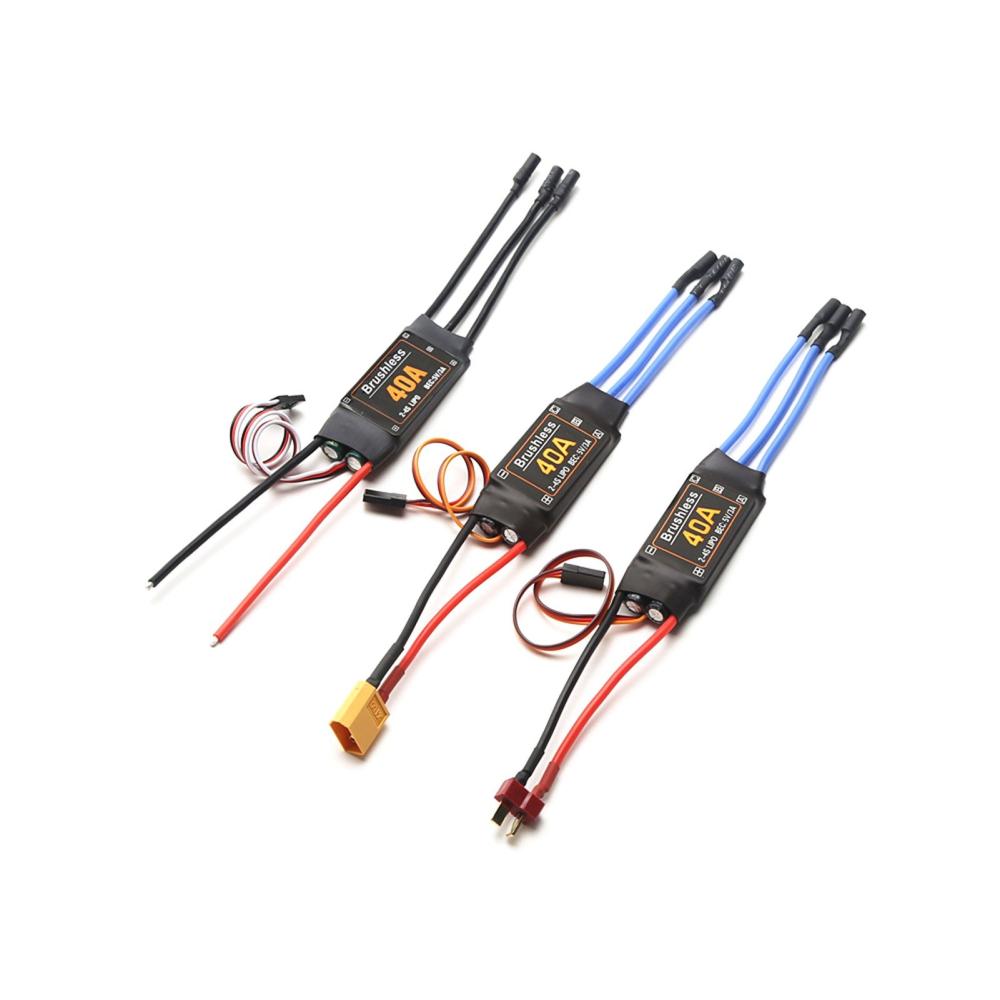 40A Brushless ESC 2-4S Electronic Speed Controller with 5V 3A BEC 3.5MM Banana Head(XT60 plug)  |  Airplane Parts Airplane Parts Airplane Parts