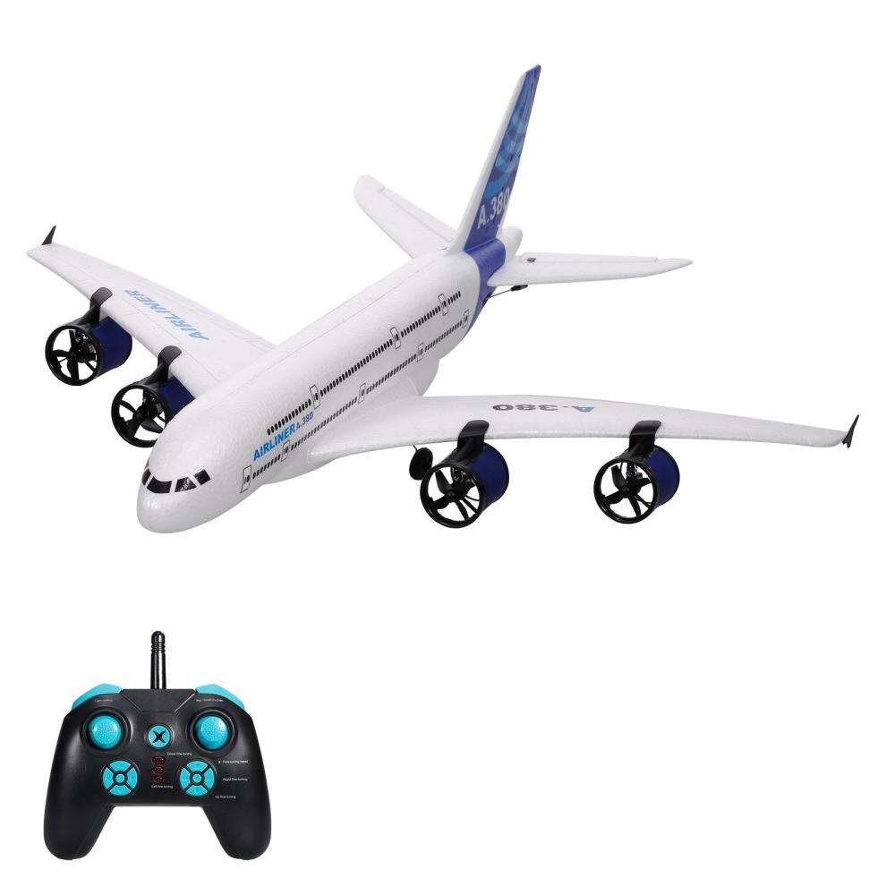 A380 2.4G 3CH RC Airplane Flying Aircraft Glider with LED Searchlight Blue And White |  Airplanes Airplanes Airplanes